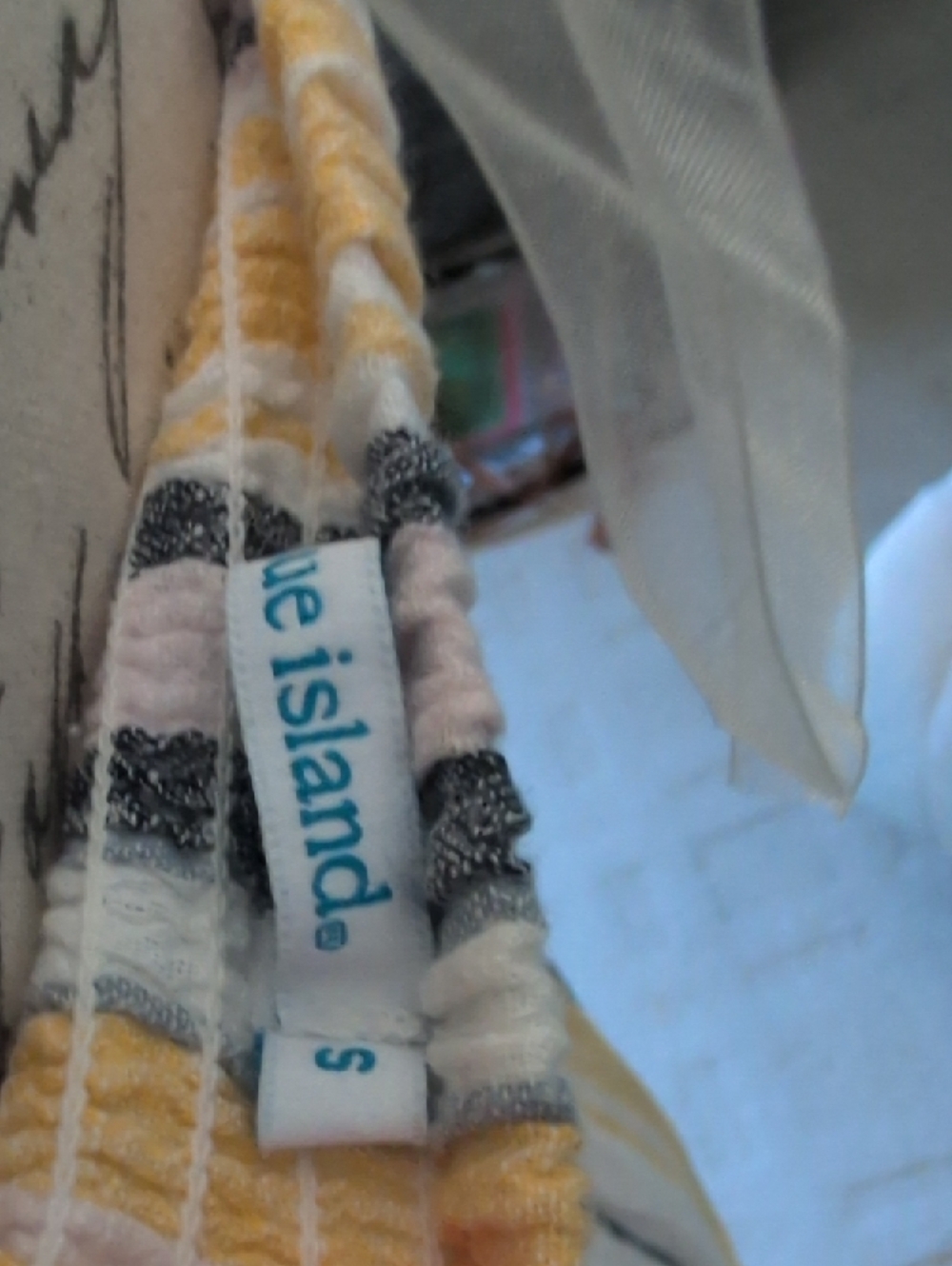 blue island Striped Yellow, Cream & Blue Button-Front Maxi Dress🧚 - Picture 15 of 15